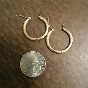 10 ct gold large hoop earrings